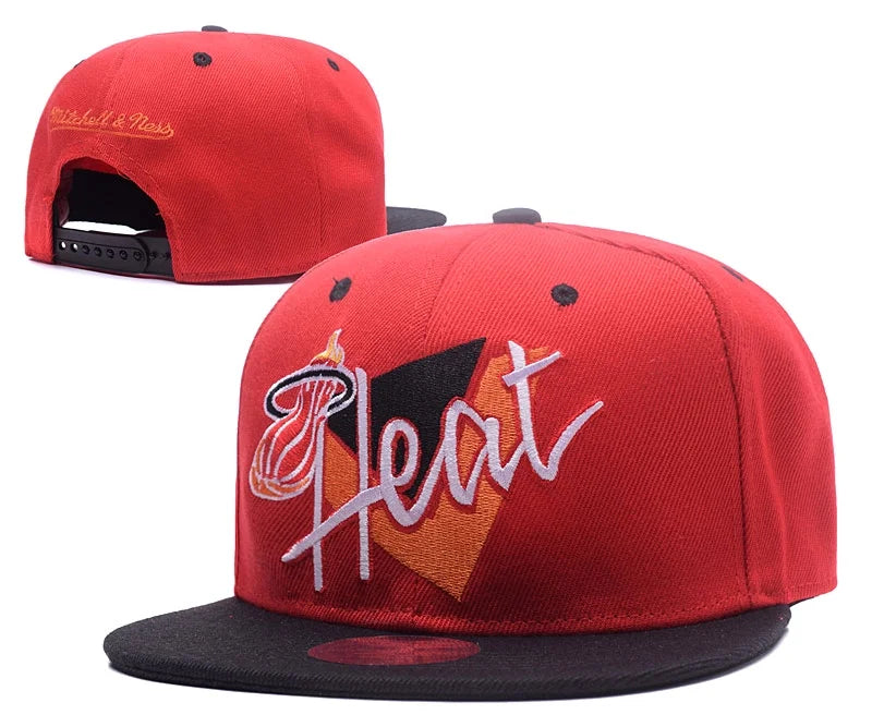 Miami-heat Basketball Cap Pro League Hat Adjustable Flat Cap
