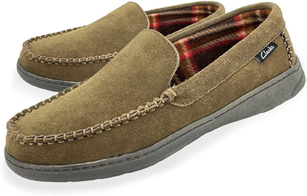 Clarks Men's Cozy Open Back Suede Clog Slippers (7 M US, Sage)