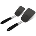 Unicook Flexible Silicone Spatula Set of 2, 600F Heat Resistant Spatula Turners for Nonstick Cookware, Kitchen Cooking Utensils, Size: S & L