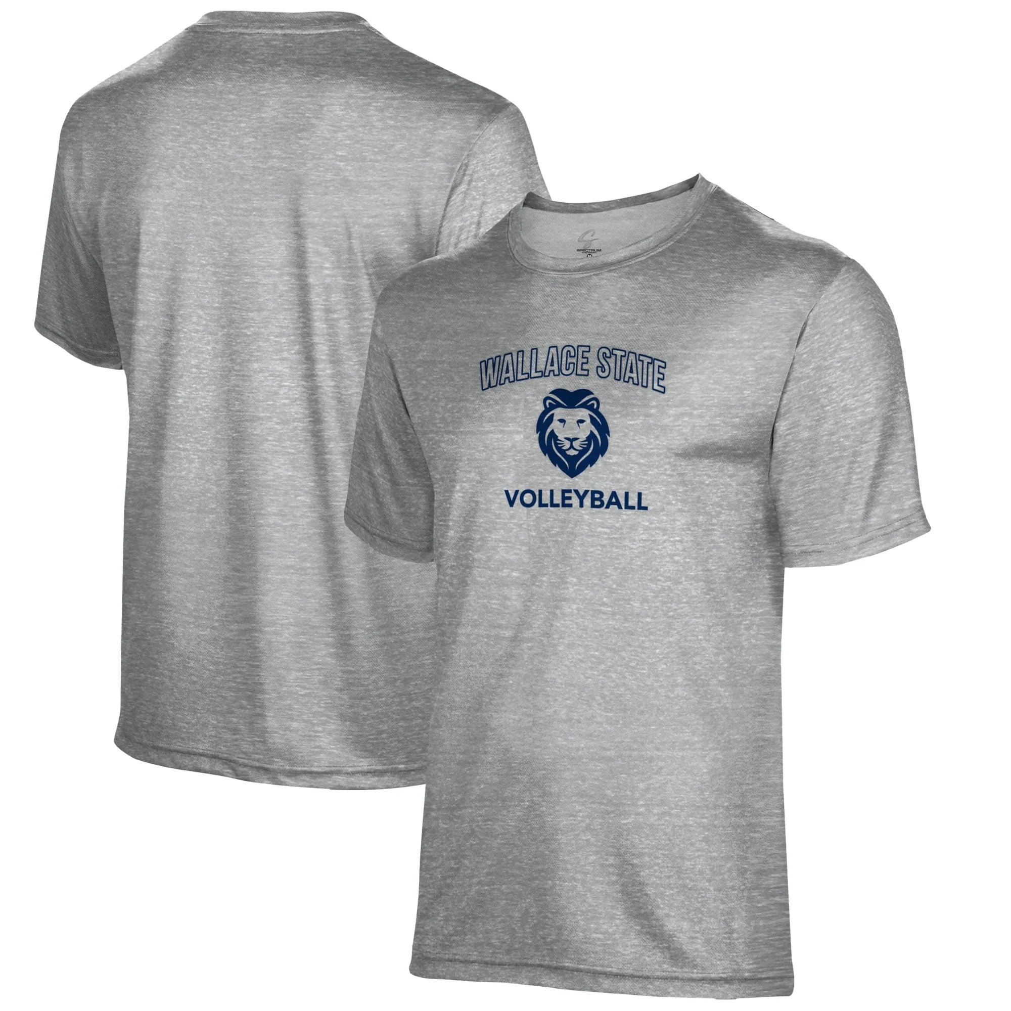 Men's Gray Wallace State Lions Volleyball Name Drop T-Shirt