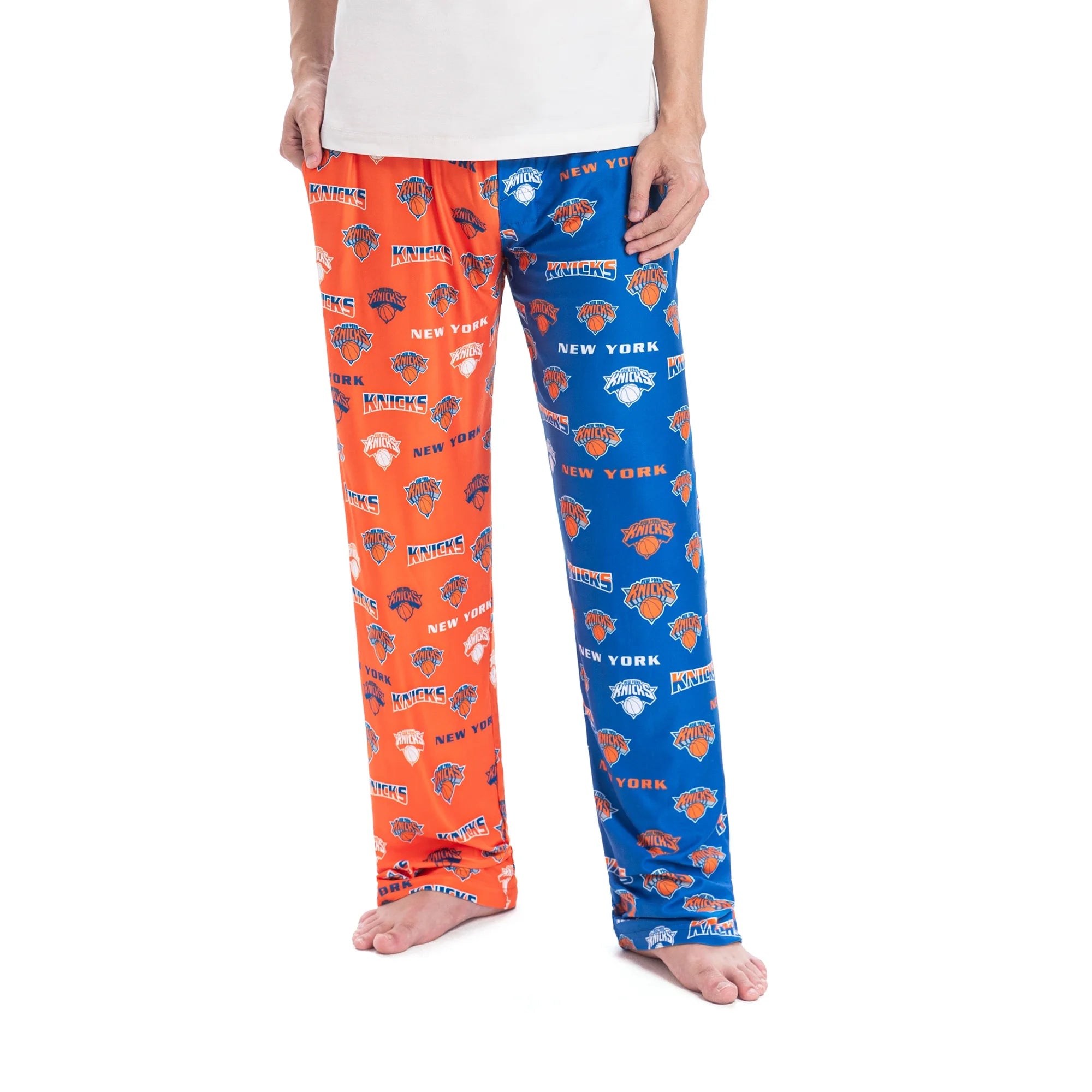 Men's Concepts Sport  Royal/Orange New York Knicks Breakthrough AOP Knit Split Pants