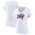 Women's Fanatics Branded White Miami Heat 2023 Eastern Conference Champions Locker Room Plus Size V-Neck T-Shirt