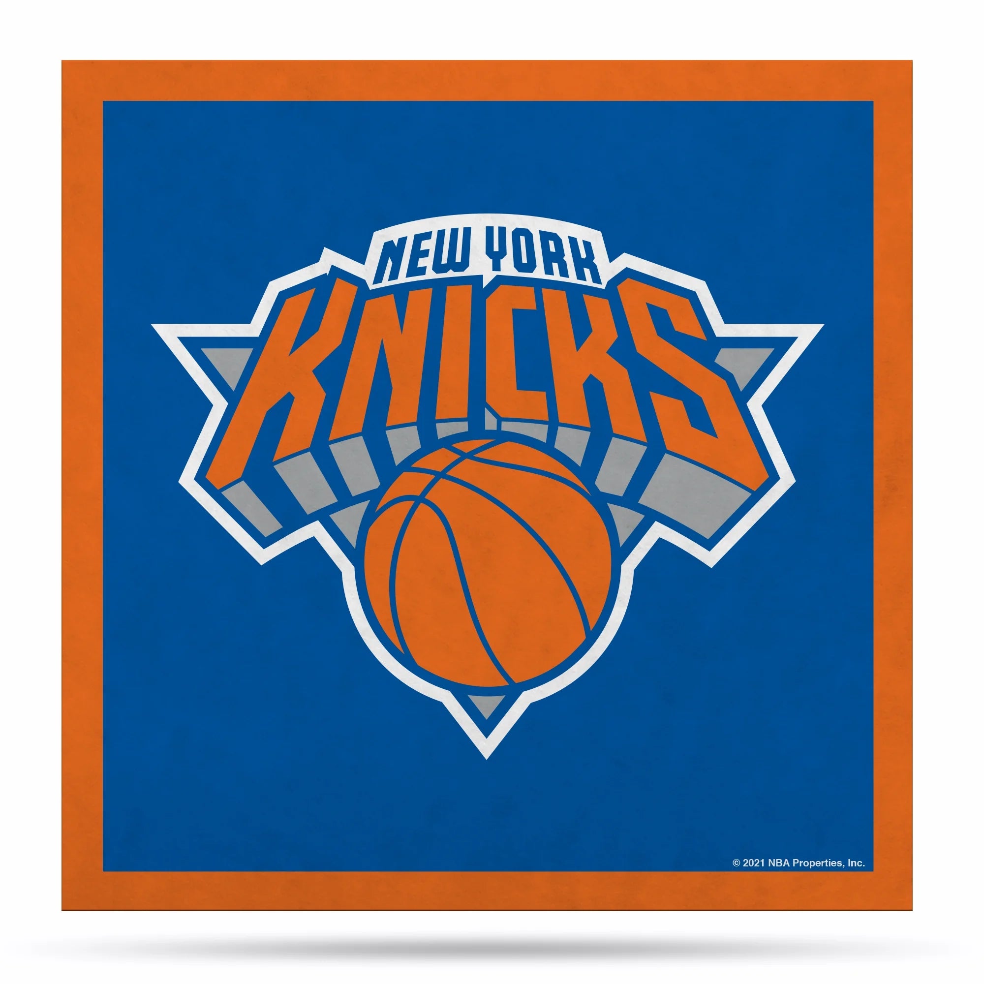 Rico Industries Basketball New York Knicks  Felt Home & Wall Decor Banner - Banner for Man Cave, Game Room, Office & Bedroom - Long-Lasting Wall Decorations - Made in The USA - 23 x 23