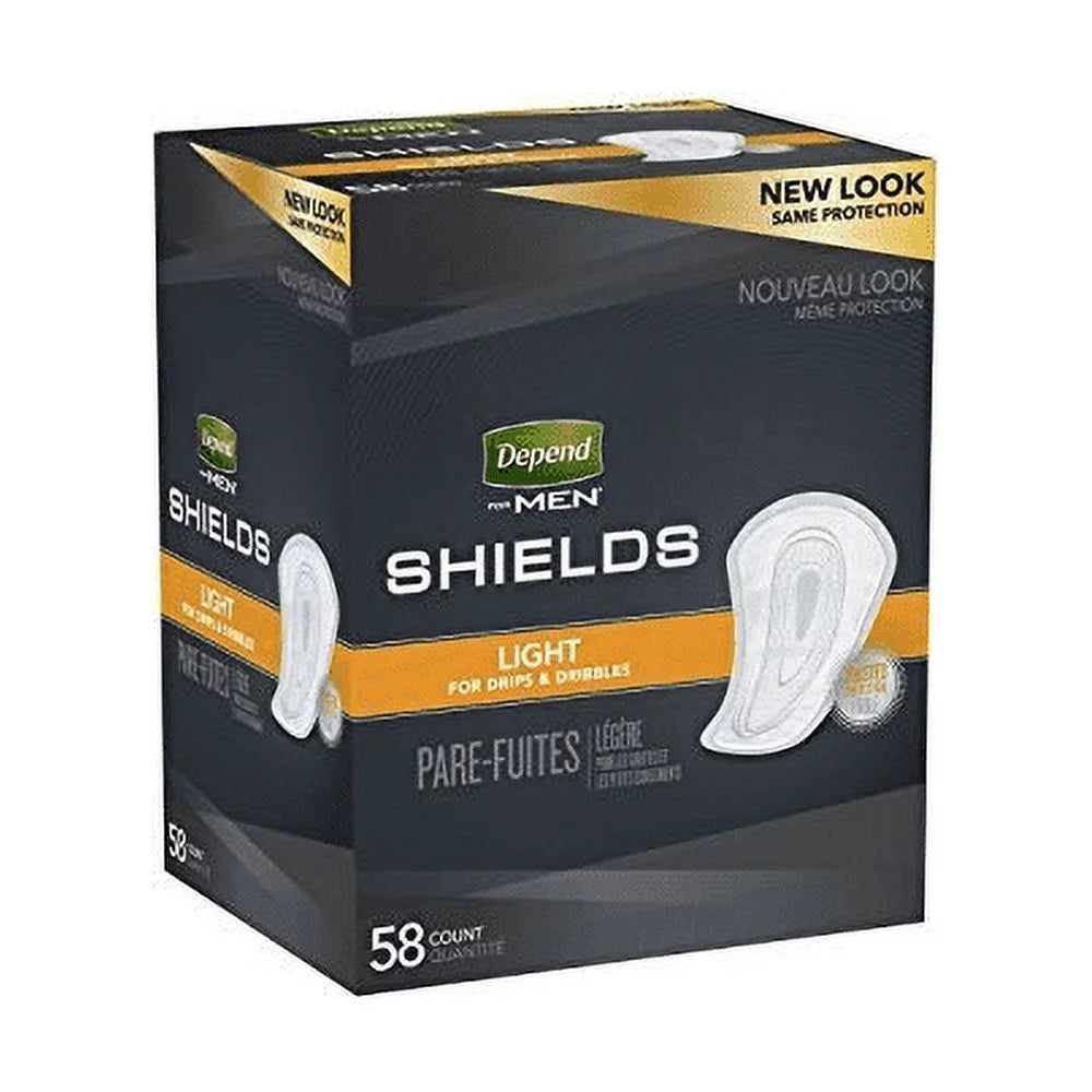 Depend For Men Shields Light Absorbency - 3 pks of 58