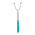Barbecue Meat Fork Portable Metal Metal Kebab Skewers Camping Cooking Picnic Blue