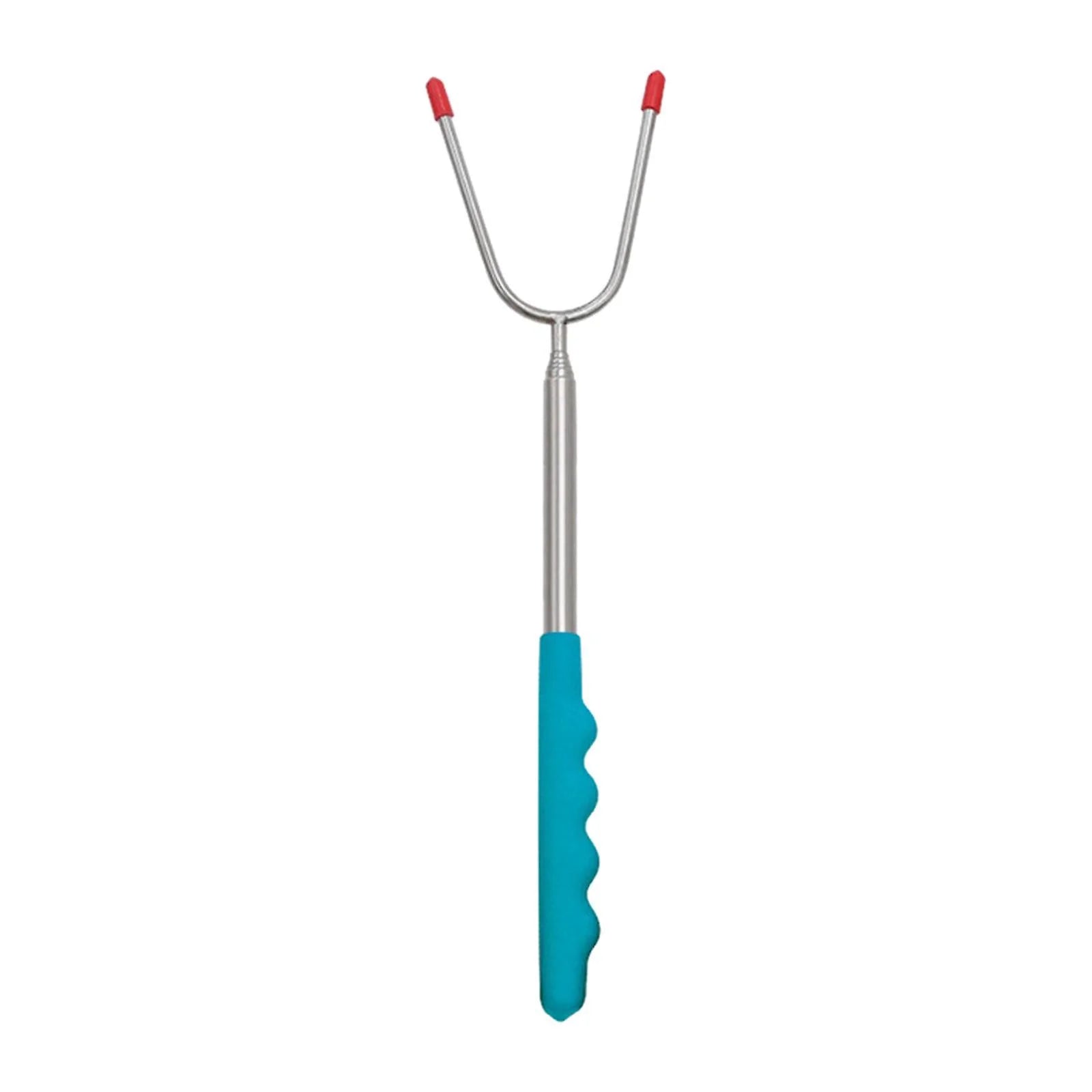 Barbecue Meat Fork Portable Metal Metal Kebab Skewers Camping Cooking Picnic Blue