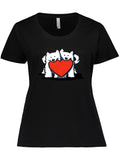 Inktastic Eskies w/ Heart (for Darks) Women's Plus Size T-Shirt