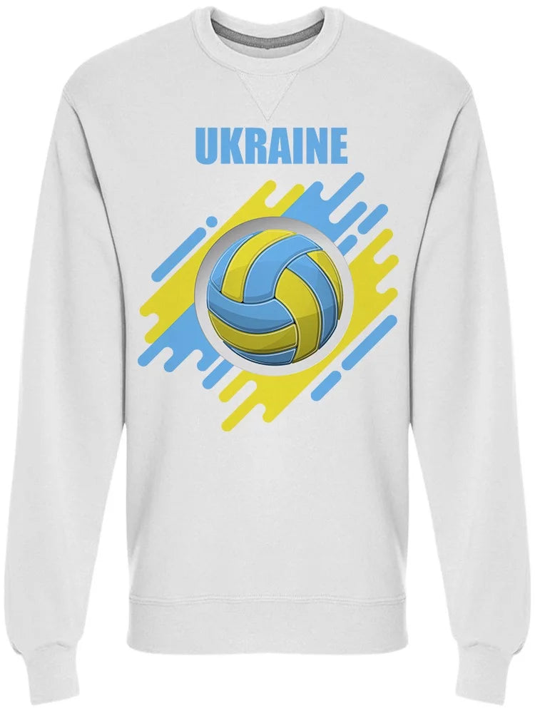 Volleyball Symbol With Ukraine Sweatshirt Men -Image by Shutterstock, Male x-Large