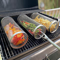 WOVTE Stainless Steel Barbecue Cooking Grill Grate - Outdoor Round BBQ Campfire Grill Grid - Camping Picnic Cookware (20cm)