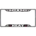 FANMATS 14862 Miami Heat Chrome Metal License Plate Frame, Team Colors, 6.25in x 12.25in
