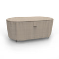 Budge Medium Brown / Beige Patio Outdoor Oval Table Cover, English Garden