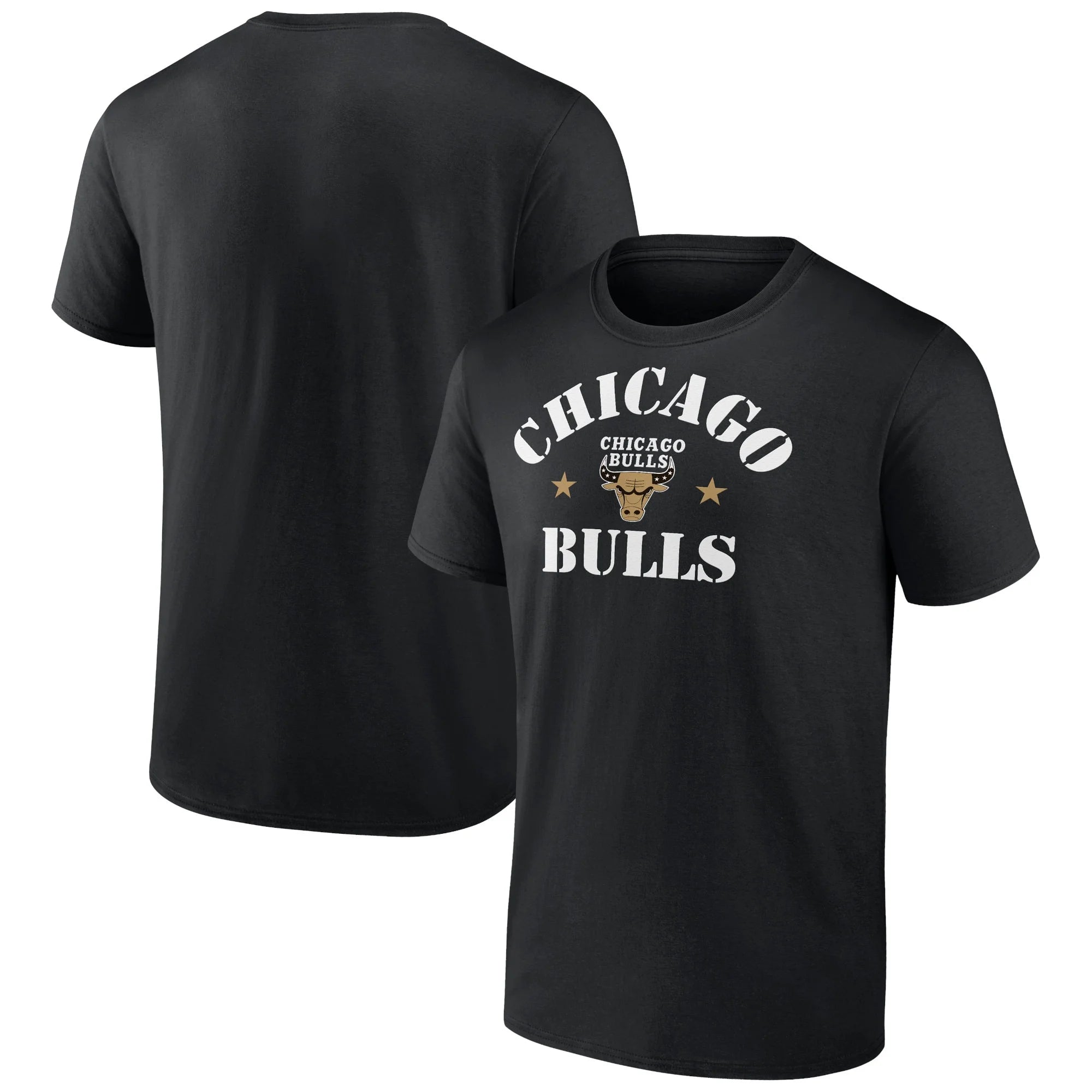 Men's Fanatics Branded Black Chicago Bulls 2022 Hoops For Troops Training T-Shirt