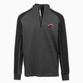 Men's Levelwear Black Miami Heat Galaxy Insignia Core Quarter-Zip Pullover Top