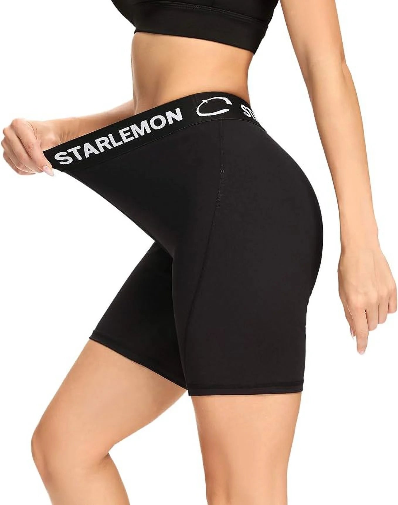 Starlemon Women's Compression Volleyball Shorts 3/7 Spandex Workout Pro Shorts for Women