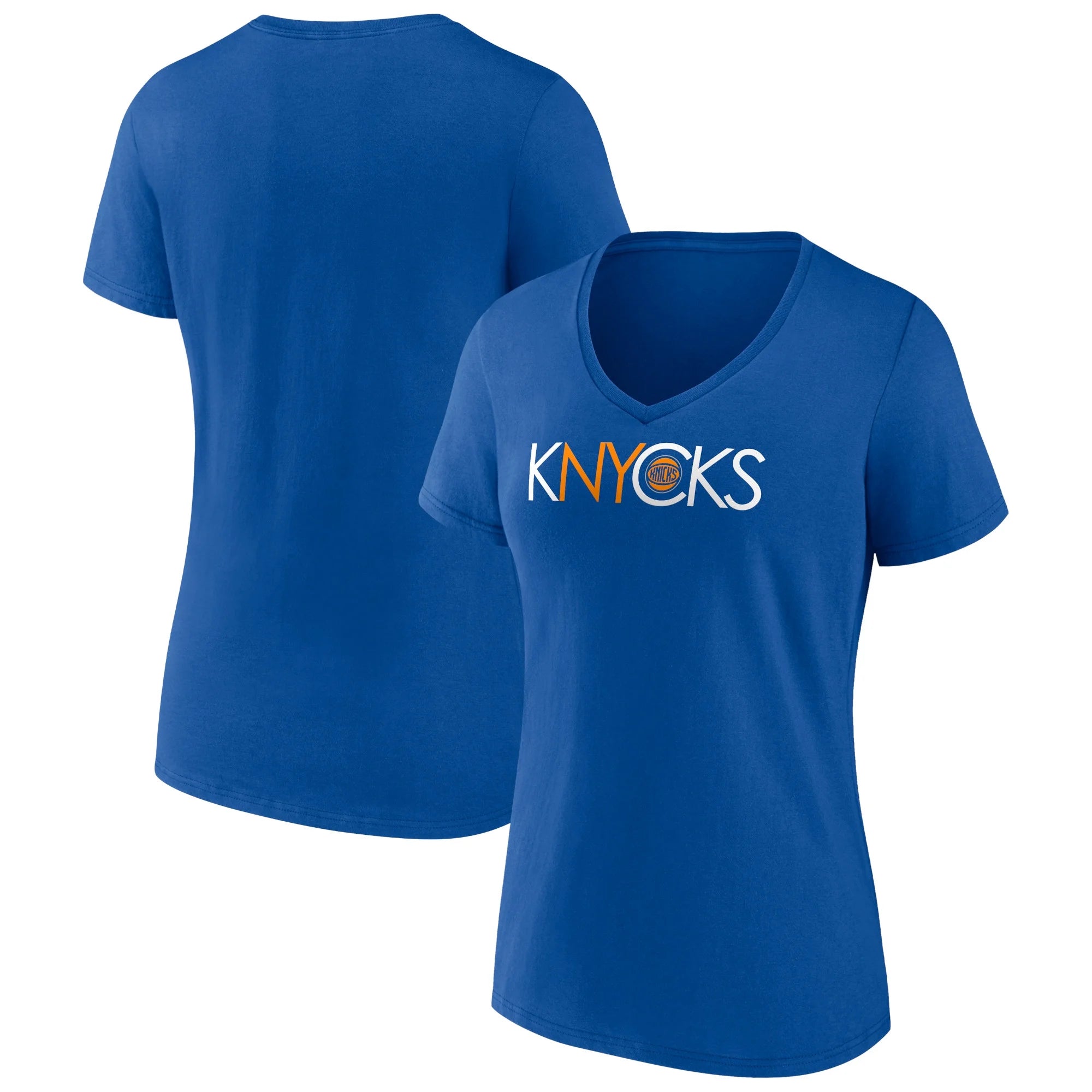 Women's Fanatics Branded Blue New York Knicks Team Pride V-Neck T-Shirt