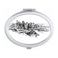 Australia City Landmark Sydney Opera Sketch Mirror Portable Fold Hand Makeup Double Side Glasses