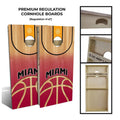 Slick Woody's Regulation Miami Basketball Cornhole Board Set in Multi-Color