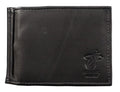 Miami Basketball Heat RFID Blocking Shield Black Leather Moneyclip Wallet