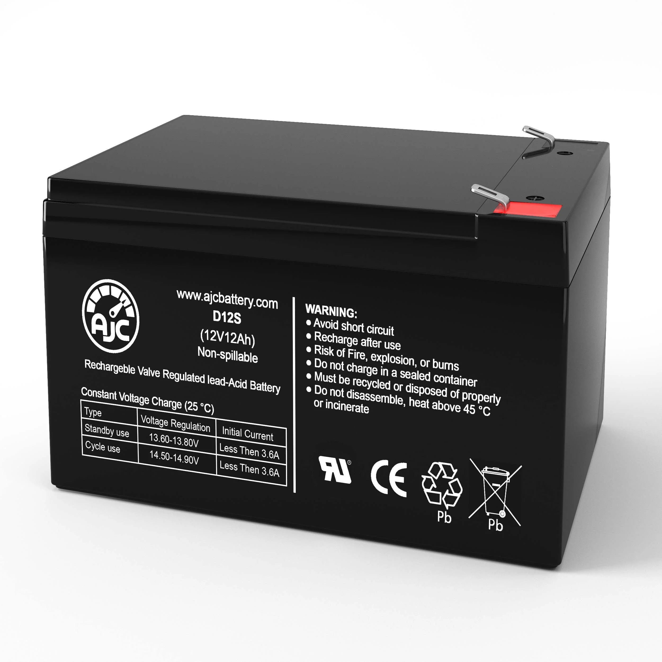 CTM Homecare HS-120 HS-235 12V 12Ah Wheelchair Battery - This Is an AJC Brand Replacement