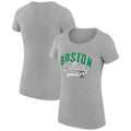 Women's G-III 4Her by Carl Banks  Heather Gray Boston Celtics Filigree Logo Fitted T-Shirt