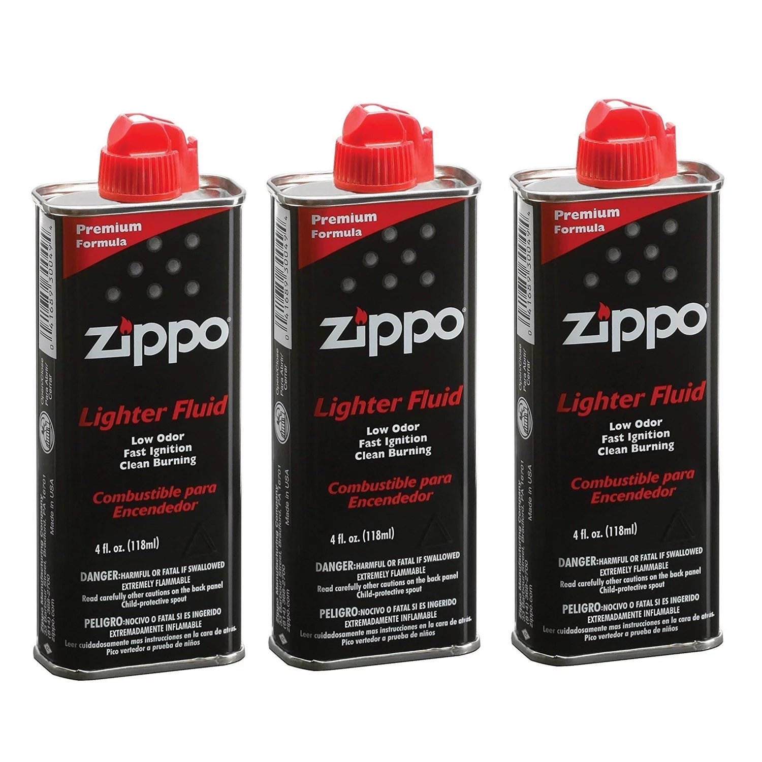 Zippo Lighter Fluid Fuel 4oz - 3 pack