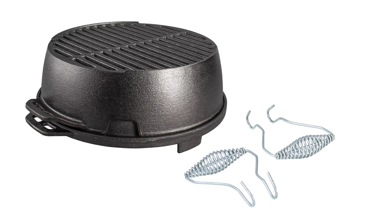 Lodge Cast Iron 12 Charcoal Camping Round Kickoff Grill