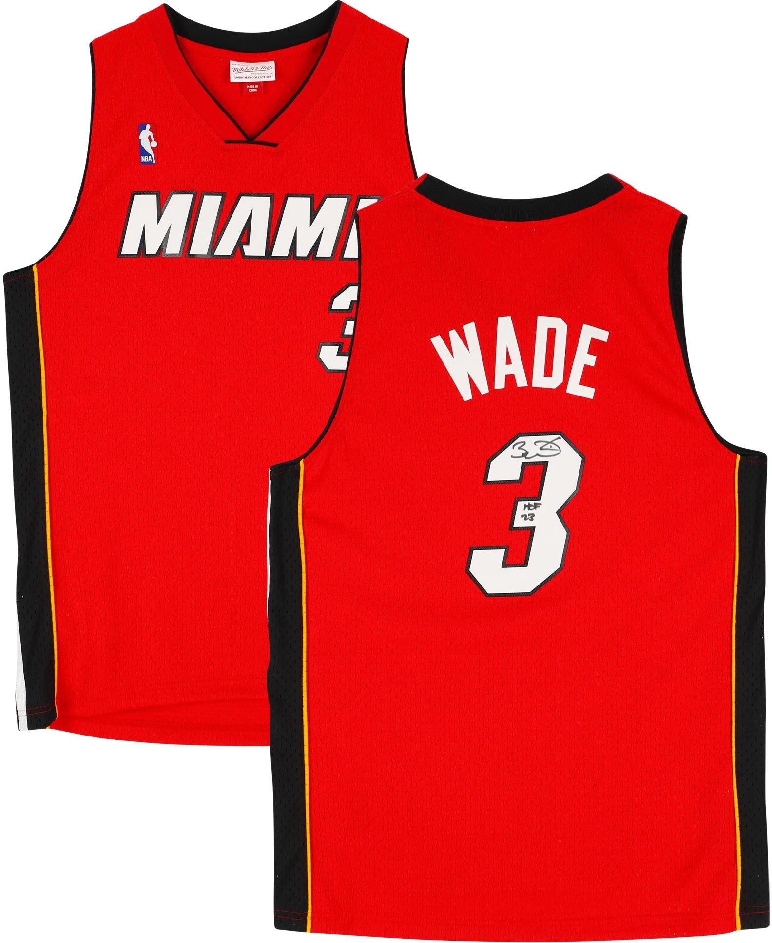 Dwyane Wade Miami Heat Autographed Red Mitchell & Ness 2005-2006 Swingman Jersey with HOF 23 Inscription - Fanatics Authentic Certified