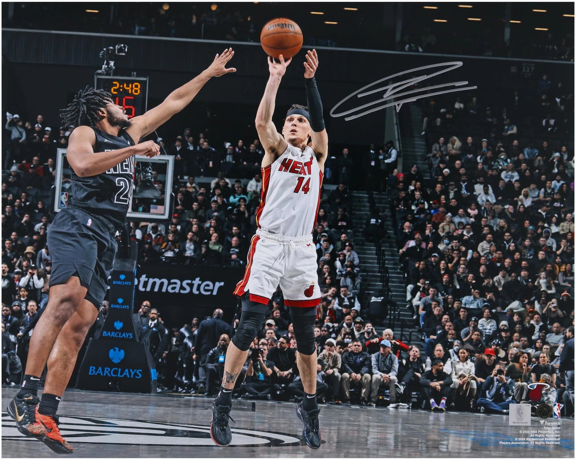 Tyler Herro Miami Heat Autographed 16 x 20 Shooting vs. Minnesota Timberwolves Photograph - Fanatics Authentic Certified
