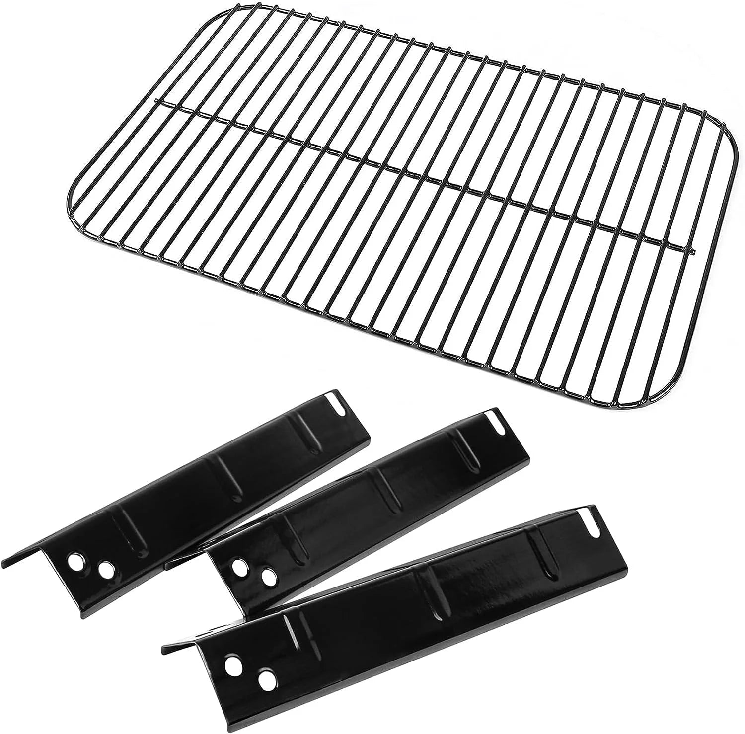 Hisencn Grill Replacement Parts for  Grill 3 Burner  XG10-101-002-02 Porcelian Steel Cooking Grate and Heat Plates