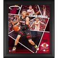 Tyler Herro Miami Heat Framed 15 x 17 Impact Player Collage with a Piece of Team-Used Basketball - Limited Edition of 500