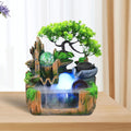 LED Rockery Fountain Waterfall Fountain Feng Shui Desktop Water Sound Desk Decor
