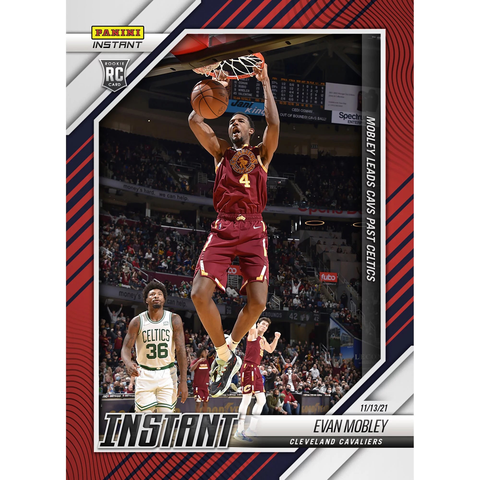 Evan Mobley Cleveland Cavaliers Fanatics Exclusive Parallel Panini Instant Leads Cavs Past Celtics Single Trading Card - Limited Edition of 99