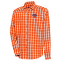 Men's Antigua  Orange New York Knicks Carry Long Sleeve Button-Up Shirt