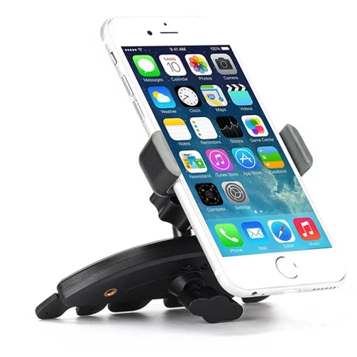 Premium Car Mount CD Player Slot Phone Holder Cradle Stand Swivel Dock Strong Grip RWK for ZTE Prestige 2 (N9136), Sonata 2, Warp 7, ZMax Champ