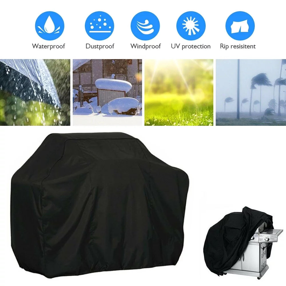 Gas Grill Cover, 57 inch Waterproof Heavy Duty Gas BBQ Grill Cover, Weather-Resistant and Fade Resistant, L