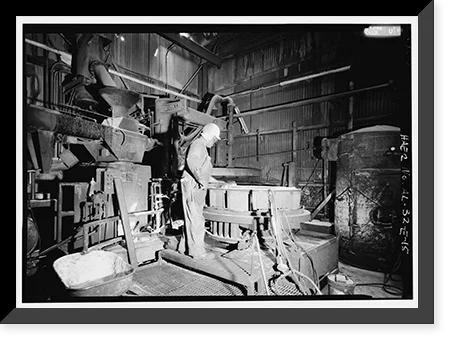 Historic Framed Print, United States Pipe & Foundry Company Plant, Core Making Shop, 2023 St. Louis Avenue at I-20/59, Bessemer, Jefferson County, AL - 15, 17-7/8 x 21-7/8