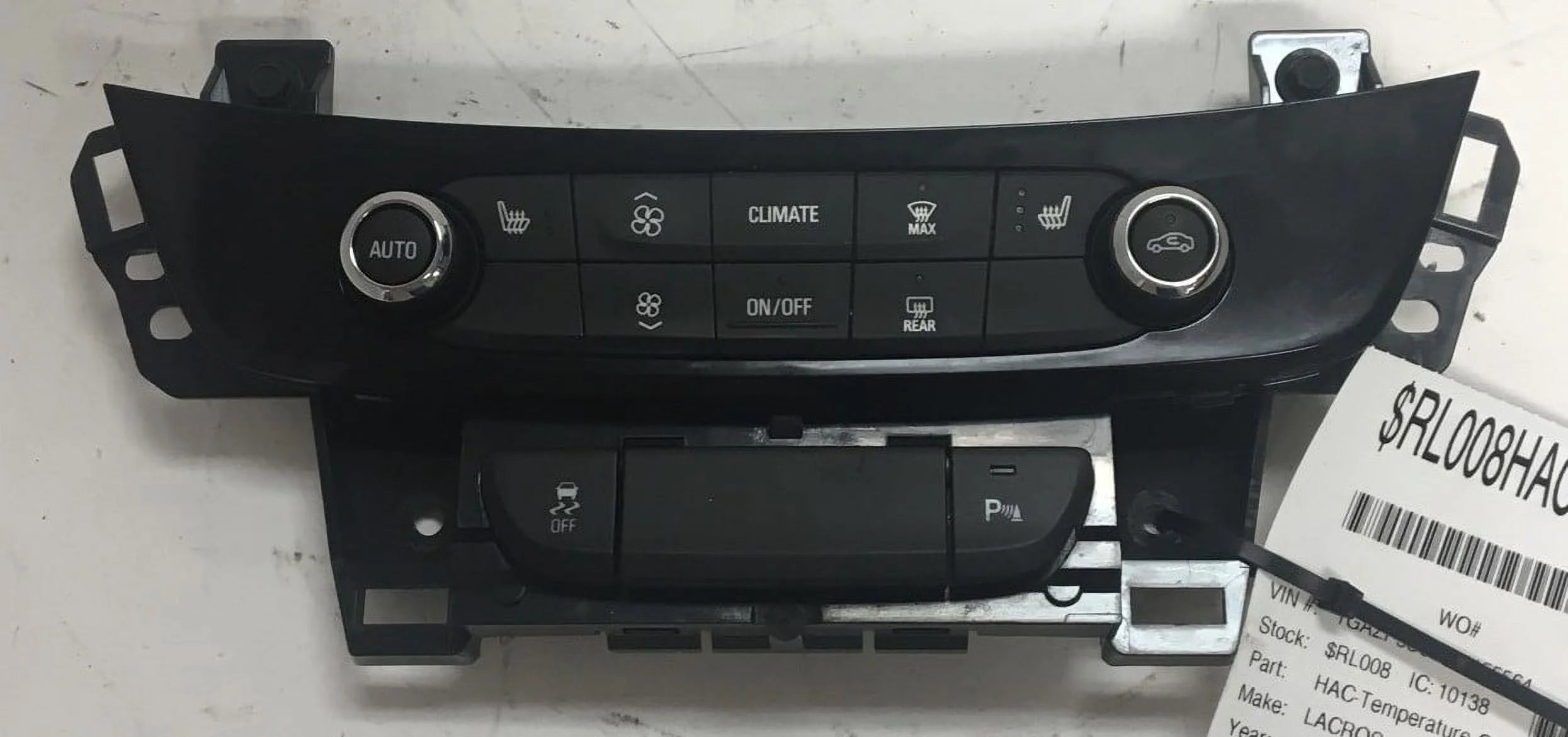 Pre-Owned 17 Buick LaCrosse Heater AC Temperature Climate Controls w/ Heated Seats OEM LKQ (Good)