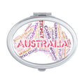 Australia Flavor Map Scenic Spots Illustration Mirror Portable Fold Hand Makeup Double Side Glasses