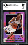 1996-97 E-X2000 #53 Allen Iverson Rookie Card BGS BCCG 10 Mint+