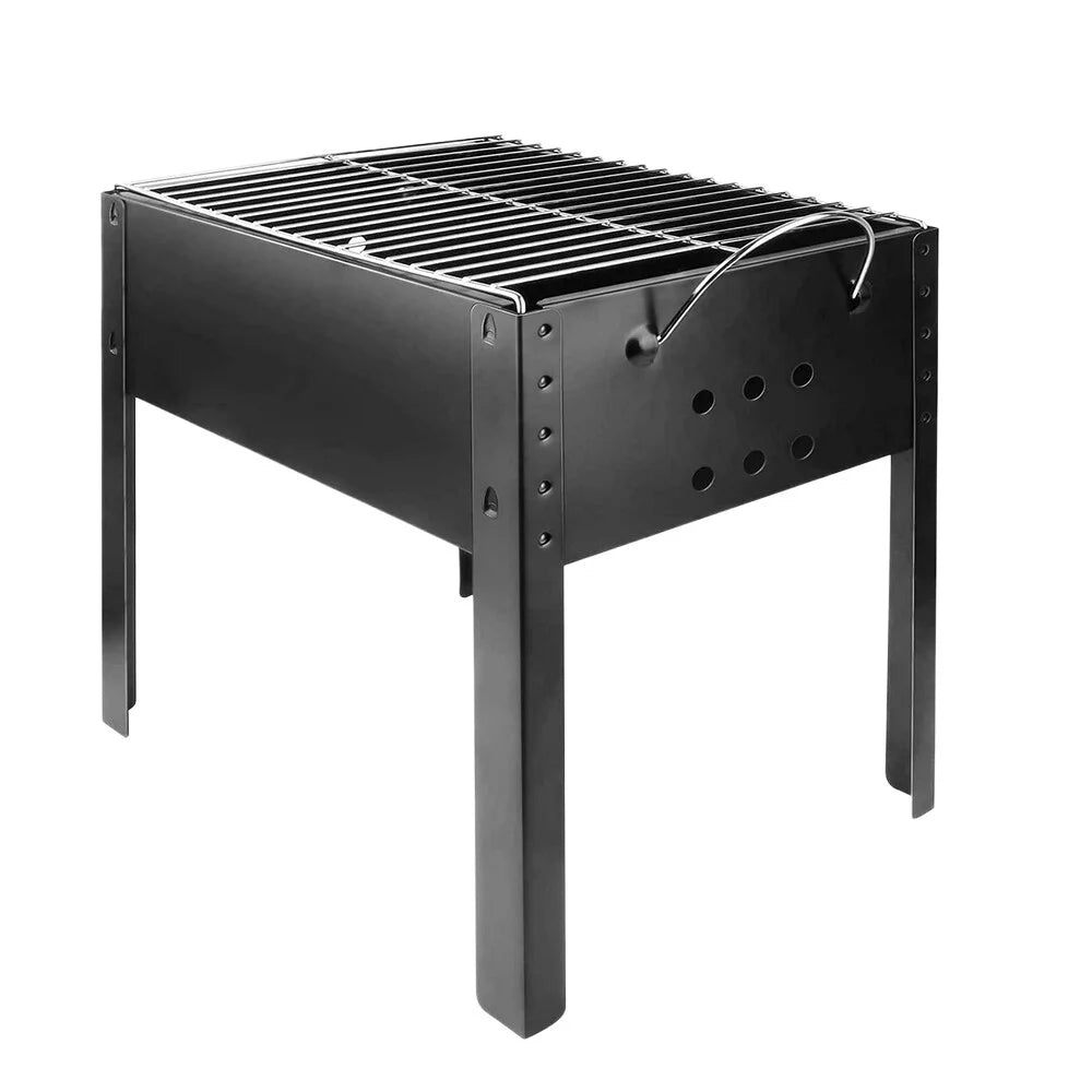 14W Foldable Charcoal Grill, Portable BBQ Grill, Outdoor Cooking - 14