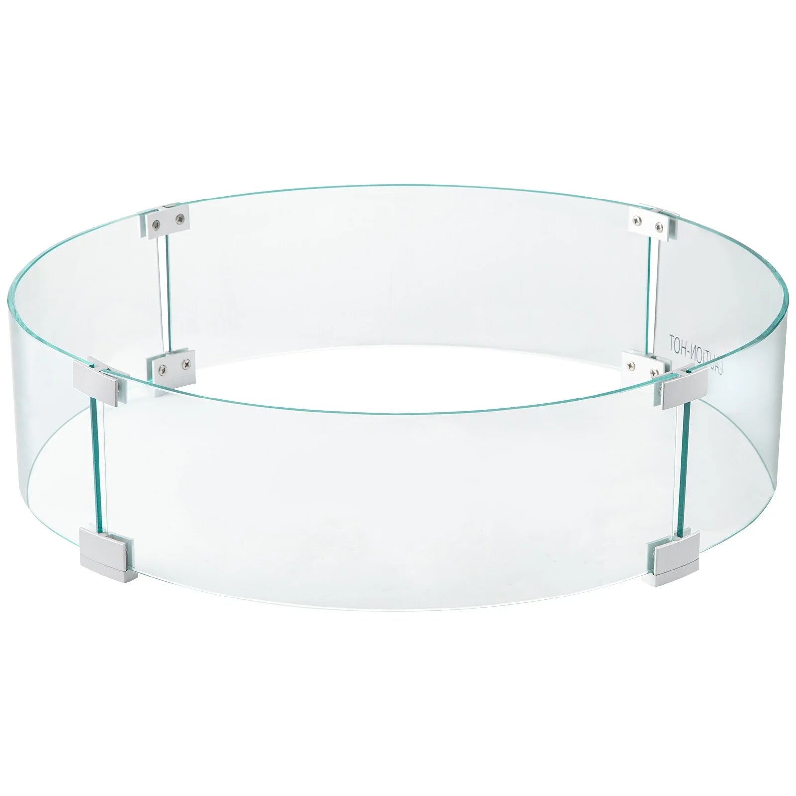 VEVOR Clear Fire Pit Rectangular Tempered Glass Wind Guard 0.3\ Thick Fire Steady Feet Tree Pit Guard for Propane Gas Outdoor 29*6INCH