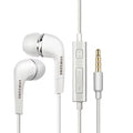 Headset OEM 3.5mm Hands-free Earphones Mic Dual Earbuds Headphones Stereo Wired [White] X2D for ZTE Imperial Max, Maven 2, Nubia 11, Overture 2 3, Prestige 2 (N9136)