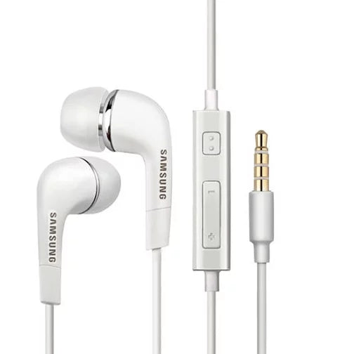 Headset OEM 3.5mm Hands-free Earphones Mic Dual Earbuds Headphones Stereo Wired [White] X2D for ZTE Imperial Max, Maven 2, Nubia 11, Overture 2 3, Prestige 2 (N9136)