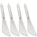 Unique Bargains Stainless Steel Slotted Spatula Barbecue Cooking Turner Shovel, 4Pcs