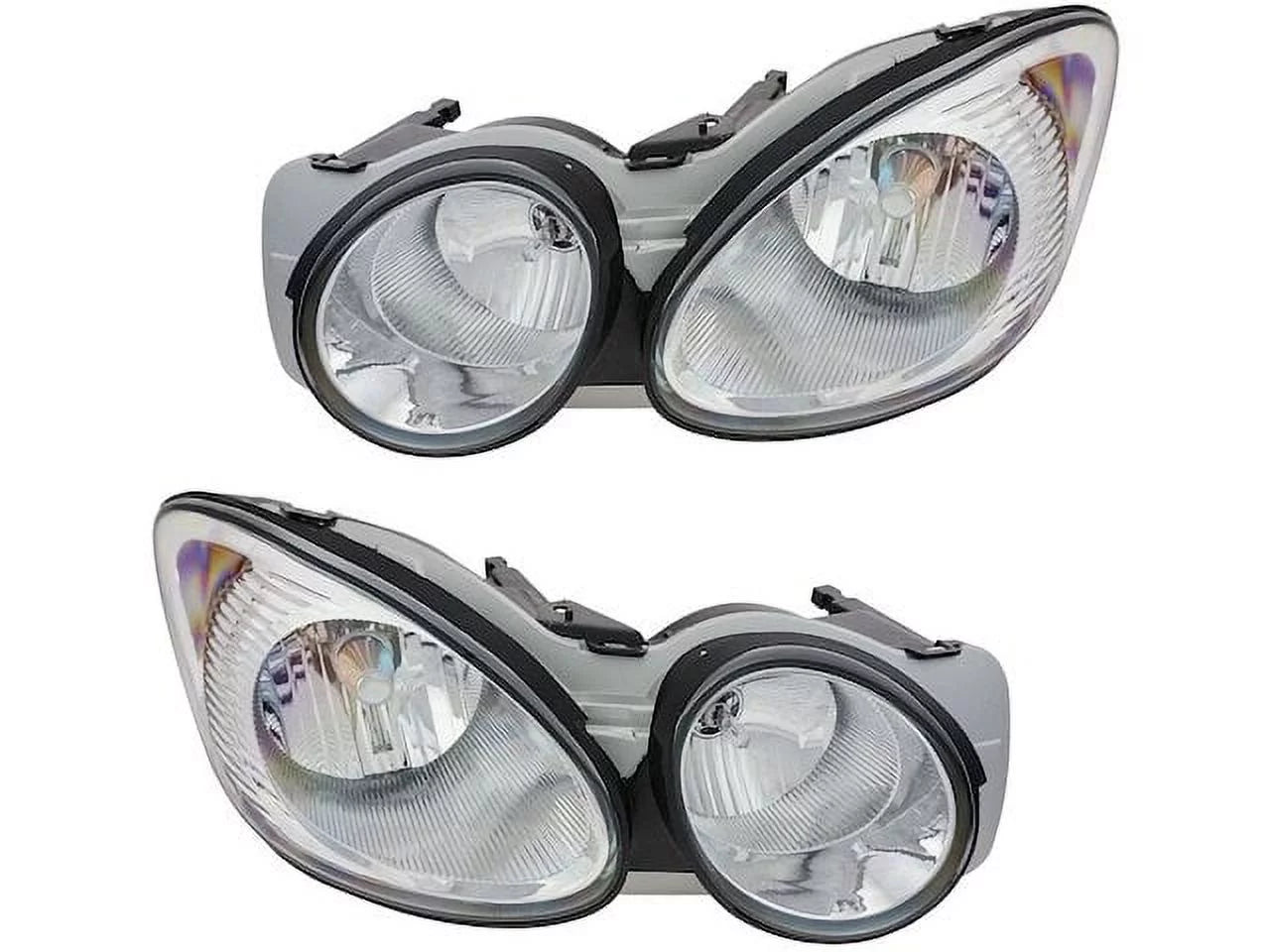 Headlight Assembly - Set of 2 - Compatible with 2005 - 2007 Buick LaCrosse 2006