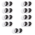 Acoustic Audio CS-IC83 In Ceiling Wall 8 Speaker 9 Pair Pack 3 Way Home Theater Flush Mount