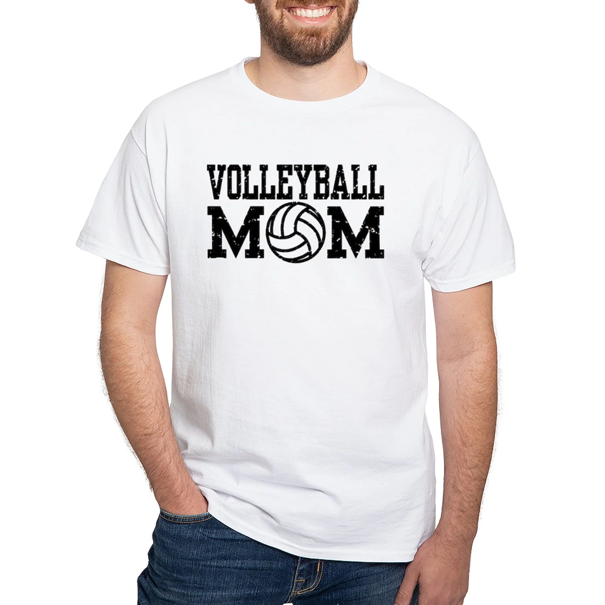CafePress - Volleyball Mom White T Shirt - Men's Classic T-Shirts