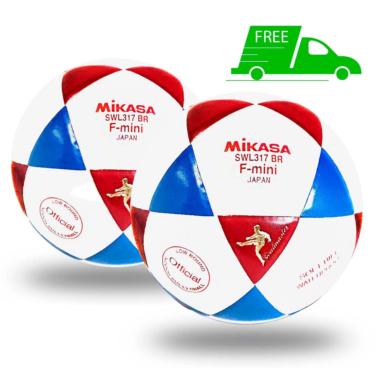 Mikasa SWL317 Series Indoor Mini Soccer Ball Futbolito 2 Pack