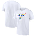 Men's Fanatics Branded White Miami Heat Pride T-Shirt