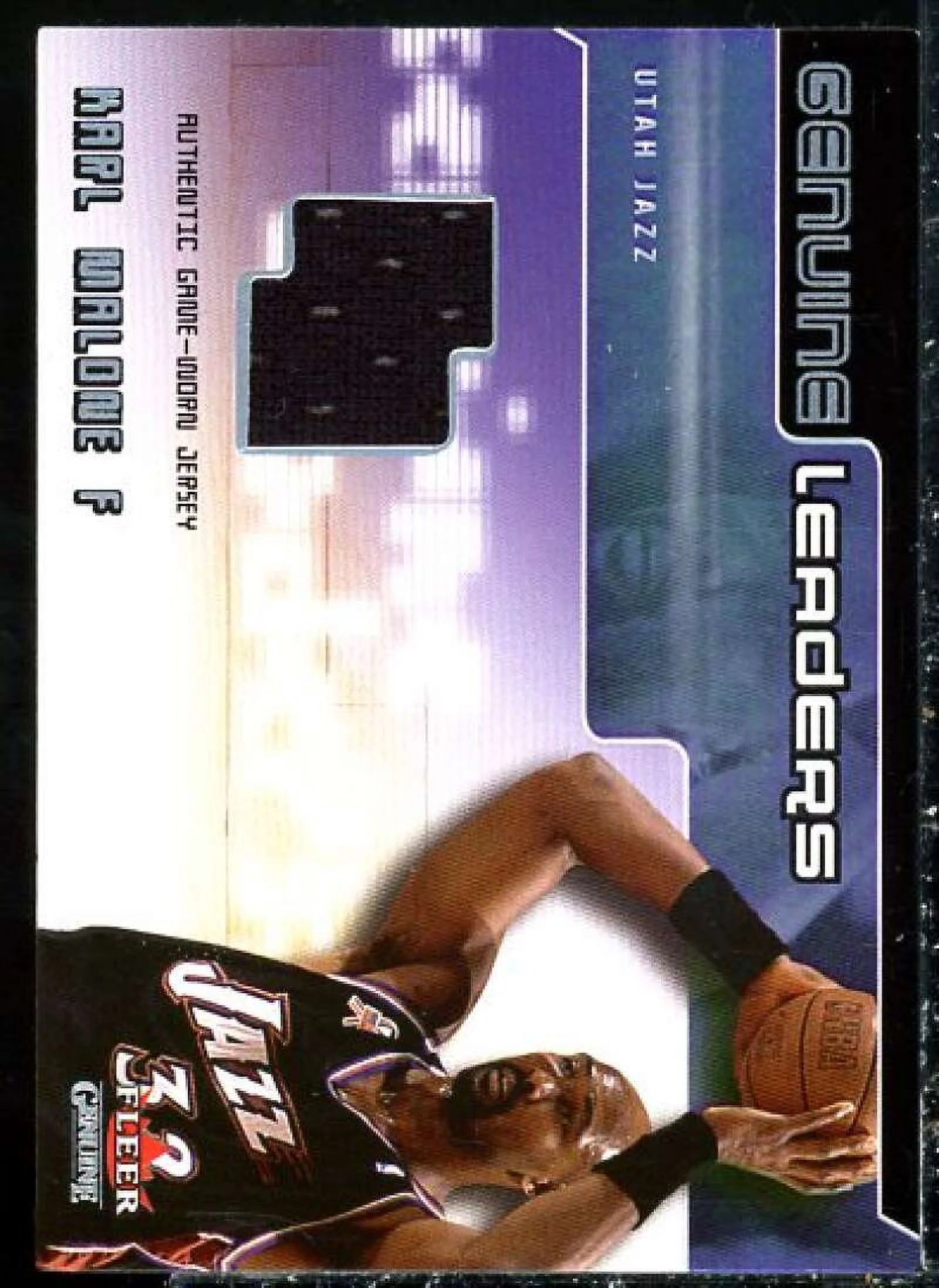 Karl Malone Card 2002-03 Fleer Genuine Leaders Jerseys #6